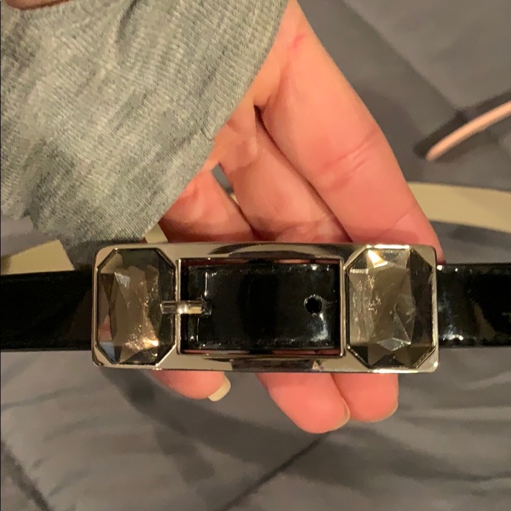 Shiny black belt